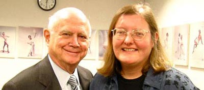 Gerald Schoenfeld and Maryann Chach, TLA Awards Ceremony, 2006 (Photo: Devyn Summy)